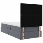 vidaXL Postel s úložným prostorem a LED svetlom Tmavo šedá 90 x 200 cm – Obrázok 12