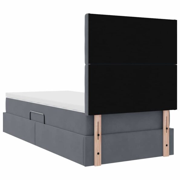 vidaXL Postel s úložným prostorem a LED svetlom Tmavo šedá 90 x 200 cm – Obrázok 12