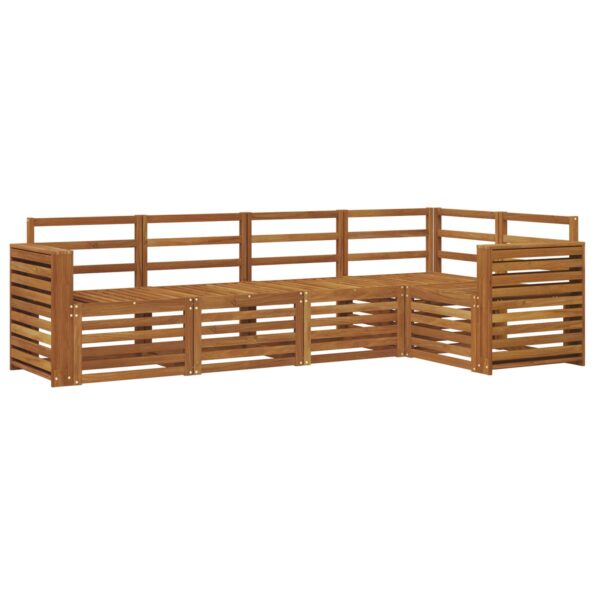 vidaXL Súpravy pohoviek 5 pcs Prírodná Pevné akáciové drevo – Obrázok 2