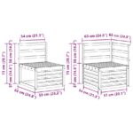 vidaXL Súpravy pohoviek 5 pcs Prírodná Pevné akáciové drevo – Obrázok 7