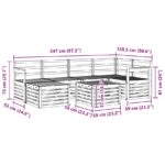 vidaXL Súpravy pohoviek 9 pcs Prírodná Pevné akáciové drevo – Obrázok 10