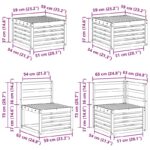 vidaXL Súpravy pohoviek 9 pcs Prírodná Pevné akáciové drevo – Obrázok 11