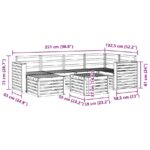 vidaXL Súpravy pohoviek 9 pcs Prírodná Pevné akáciové drevo – Obrázok 10