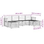 vidaXL Súpravy pohoviek 8 pcs Prírodná Pevné akáciové drevo – Obrázok 7