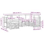 vidaXL Súpravy pohoviek 20 pcs Prírodná Pevné akáciové drevo – Obrázok 7