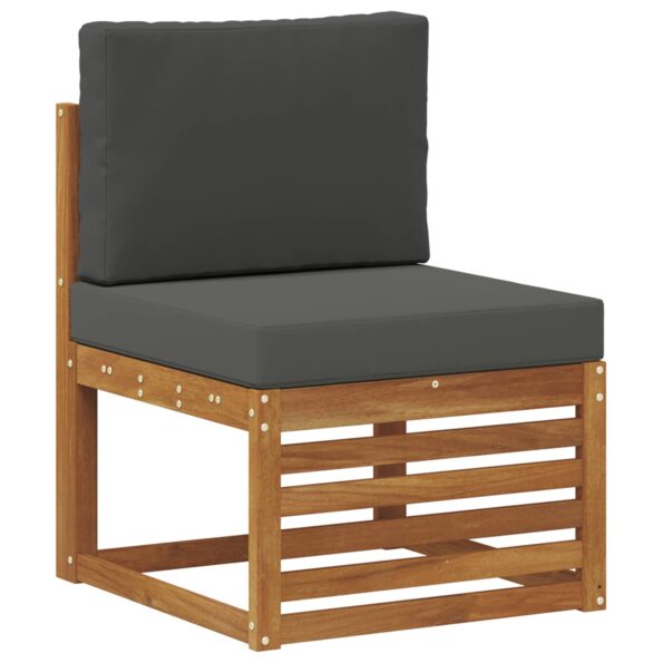 vidaXL Sada rohových gaučov s vankúšom 6 pcs Prírodná a antracitová – Obrázok 3