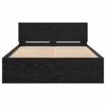 vidaXL Rám postele s čelom Čierny dub 120 x 190 cm Drevo – Obrázok 5