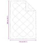 vidaXL Letná prikrývka s vankúšom 2 pcs Biela 135 x 200 cm Mikrovlákno – Obrázok 8