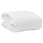 vidaXL Celoročná prikrývka s vankúšom 2 pcs Biela Mikrovlákno – Obrázok 4