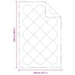 vidaXL Paplón s vankúšom Biela 140 x 220 cm Mikrovlákno – Obrázok 8