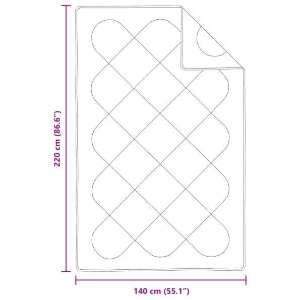 vidaXL Paplón s vankúšom Biela 140 x 220 cm Mikrovlákno – Obrázok 8