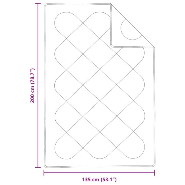 Zimný prikrývka set s vankúšom 2 pcs Biela 135 x 200 cm Mikrovlákno – Obrázok 8