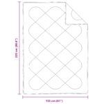 Zimný prikrývka set s vankúšom 2 pcs Biela 155 x 220 cm Mikrovlákno – Obrázok 8