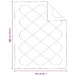 vidaXL Paplón s vankúšom 2 pcs Biela 155 x 200 cm Mikrovlákno – Obrázok 8