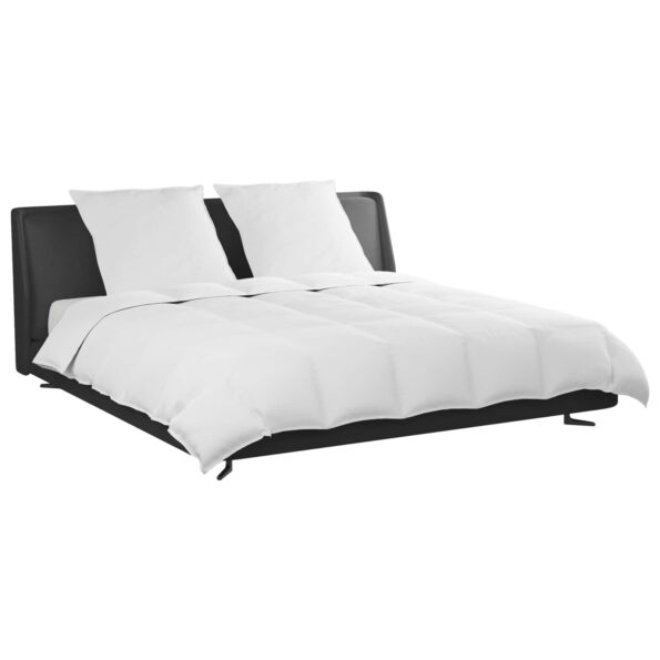 vidaXL Paplón s vankúšom 3 pcs Biela Páperie – Obrázok 3