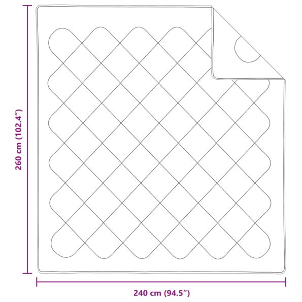 vidaXL Paplón s vankúšom 3 pcs Biela 240 x 260 cm Mikrovlákno – Obrázok 8