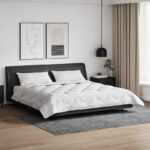 Paplón s vankúšom 3 pcs Biela 200 x 200 cm Mikrovlákno