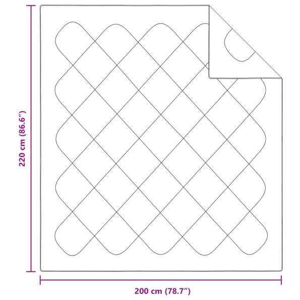 Prikrývka s vankúšmi Argylový 3 pcs Biela 200 x 220 cm Mikrovlákno – Obrázok 8