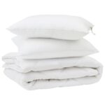 Prikrývka s vankúšmi Argyle 3 pcs Biela 240 x 200 cm Mikrovlákno – Obrázok 2