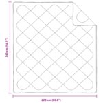 Prikrývka s vankúšmi Argyle 3 pcs Biela 240 x 220 cm Mikrovlákno – Obrázok 8