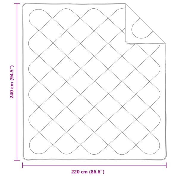 Prikrývka s vankúšmi Argyle 3 pcs Biela 240 x 220 cm Mikrovlákno – Obrázok 8