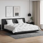 vidaXL Paplón s vankúšom 3 pcs Biela 240 x 200 cm Mikrovlákno