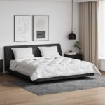 vidaXL Paplón s vankúšom 3 pcs Biela 240 x 200 cm Mikrovlákno