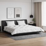 vidaXL Zimný prehoz s vankúšom 3 pcs Biela 200 x 200 cm Mikrovlákno