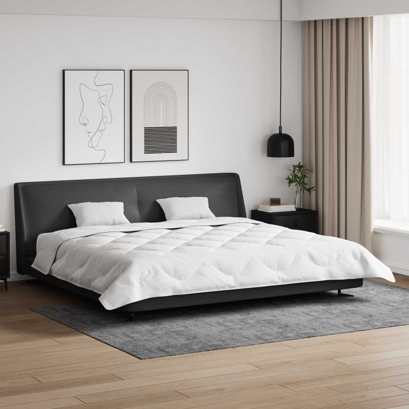 3377913_1.jpg vidaXL Paplón Iný s vankúšom 3 pcs Biela 200 x 220 cm Mikrovlákno – Obrázok 1