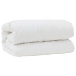 vidaXL Paplón Iný s vankúšom 3 pcs Biela 200 x 220 cm Mikrovlákno – Obrázok 4