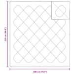 vidaXL Paplón Iný s vankúšom 3 pcs Biela 200 x 220 cm Mikrovlákno – Obrázok 8