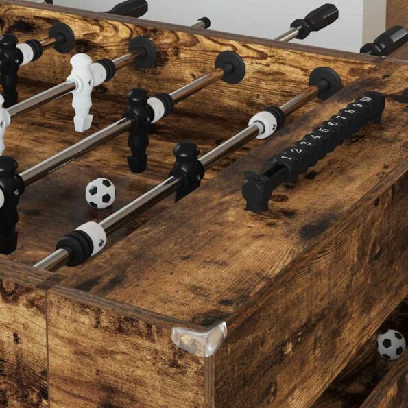 vidaXL Stolný futbal Údený Dub 146,5 x 74 x 85 cm Kompozitné drevo – Obrázok 3
