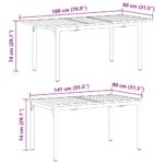 vidaXL Záhradný jedálenský set 7 pcs Antracit polyratan – Obrázok 11