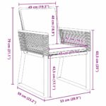 vidaXL Záhradný jedálenský set 7 pcs Antracit polyratan – Obrázok 12