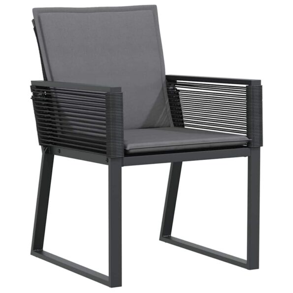 vidaXL Záhradný jedálenský set 7 pcs Antracit polyratan – Obrázok 6