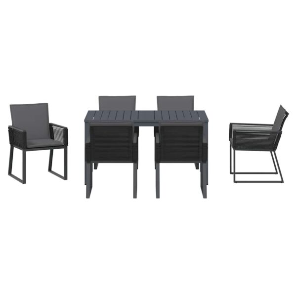 vidaXL Záhradný jedálenský set 7 pcs Antracit polyratan – Obrázok 7