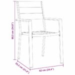 vidaXL Záhradný jedálenský set 7 pcs Čierna – Obrázok 10