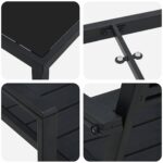 vidaXL Záhradný jedálenský set 7 pcs Čierna – Obrázok 9