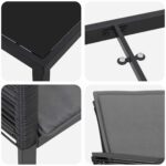 vidaXL Záhradný jedálenský set 3 pcs Čierna – Obrázok 9
