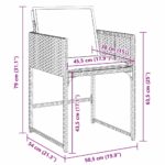 vidaXL Záhradný jedálenský set 5 pcs Čierna polyratan – Obrázok 10