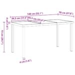 vidaXL Záhradný jedálenský set 5 pcs Hnedá polyratan – Obrázok 11