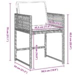 vidaXL Záhradný jedálenský set 5 pcs Svetlosivá polyratan – Obrázok 10