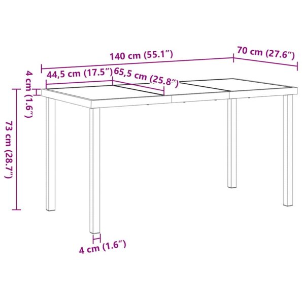 vidaXL Záhradný jedálenský set 5 pcs Béžová polyratan – Obrázok 11