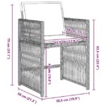 vidaXL Záhradný jedálenský set 5 pcs Svetlosivá polyratan – Obrázok 10