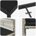 vidaXL Záhradný jedálenský set 5 pcs Svetlosivá polyratan – Obrázok 9