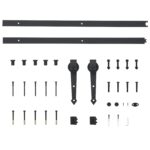 vidaXL Posuvné dvere Hnedá 100 x 208 cm Borovicový masív – Obrázok 9