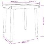 Ležadlá 3 pcs Čierna, biela 40 x 40 x 40.5 cm polyratan – Obrázok 11