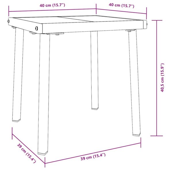 Ležadlá 3 pcs Čierna, biela 40 x 40 x 40.5 cm polyratan – Obrázok 11