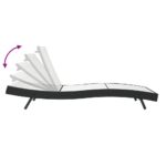 Ležadlá 3 pcs Čierna, biela 40 x 40 x 40.5 cm polyratan – Obrázok 9