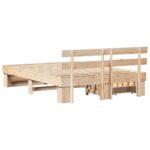 vidaXL Rám postele Hnedá 150 x 200 cm Masívne borovicové drevo – Obrázok 10